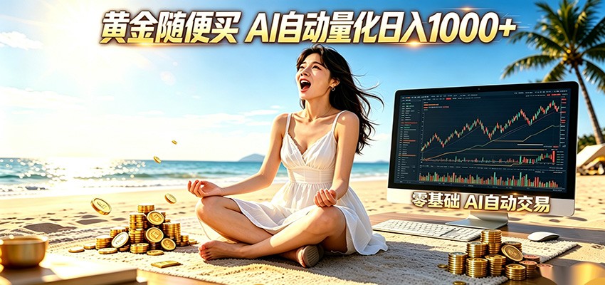 黄金随便买？AI自动外汇量化交易 在家当皇帝 日入1000+-禾谷轻创网