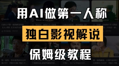 用AI做第一人称独白影视解说，手把手教学，保姆级教程-禾谷轻创网
