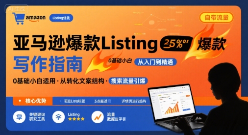 亚马逊爆款Listing写作方法，亚马逊0基础小白也能写爆款自带流量的Listing-禾谷轻创网