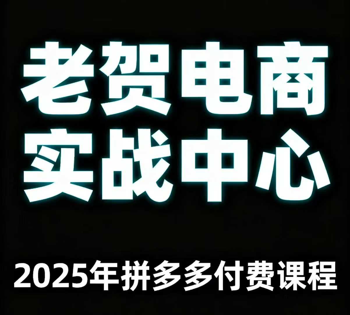 老贺电商2025年拼多多付费课程，用通俗易懂的方法告诉你多多怎么玩-禾谷轻创网