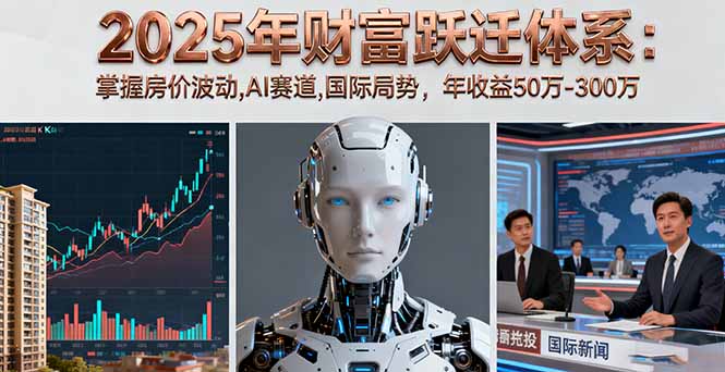2025年财富跃迁体系：掌握房价波动,AI赛道,国际局势，年收益50万-300万-禾谷轻创网