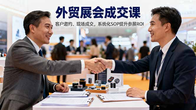 外贸展会成交课，含目标制定、客户邀约、现场成交，系统化SOP提升参展ROI-禾谷轻创网
