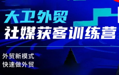 大卫老师·外贸社媒获客独家训练营(更新)-禾谷轻创网
