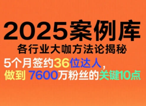 2025案例库，收录各行业大咖的方法论，各行业大咖方法论揭秘-禾谷轻创网
