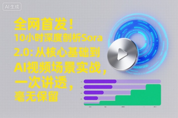 全网首发！10小时深度剖析Sora 2.0：从核心基础到AI视频场景实战，一次讲透，毫无保留-禾谷轻创网