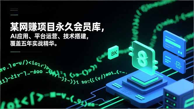 网赚项目永久会员库，AI应用、平台运营、技术搭建，覆盖五年实战精华-禾谷轻创网