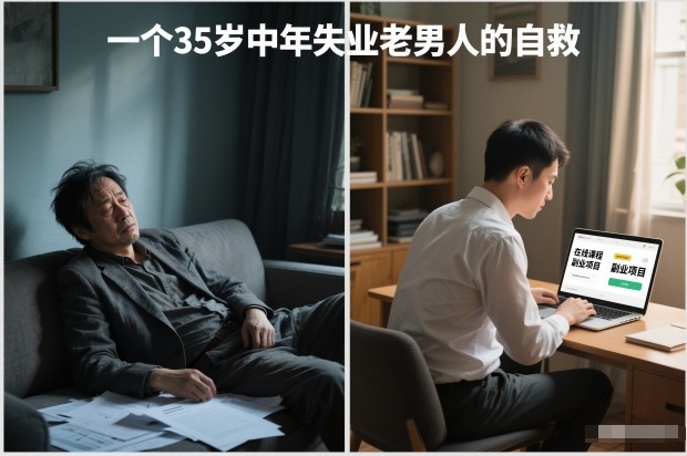 付费文章：一个35岁中年失业老男人的自救-禾谷轻创网