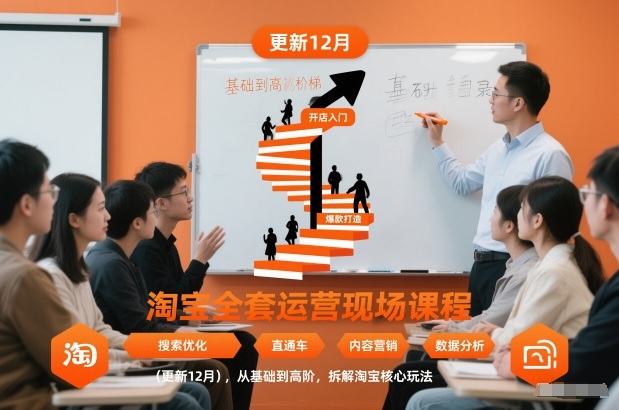 淘宝全套运营现场课程(更新12月)，从基础到高阶，拆解淘宝核心玩法-禾谷轻创网