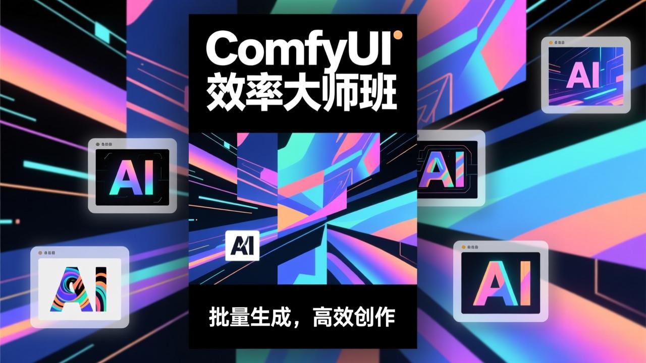 ComfyUI效率大师班：工作流搭建，批量生成，将个人AI出图效率提升5-10倍，月接单收入1-3万-禾谷轻创网