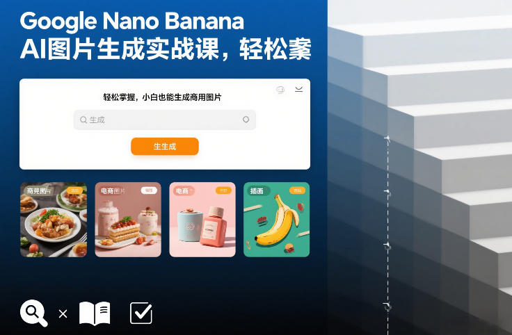 Google Nano Banana AI图片生成实战课，轻松掌握，小白也能生成商用图片-禾谷轻创网