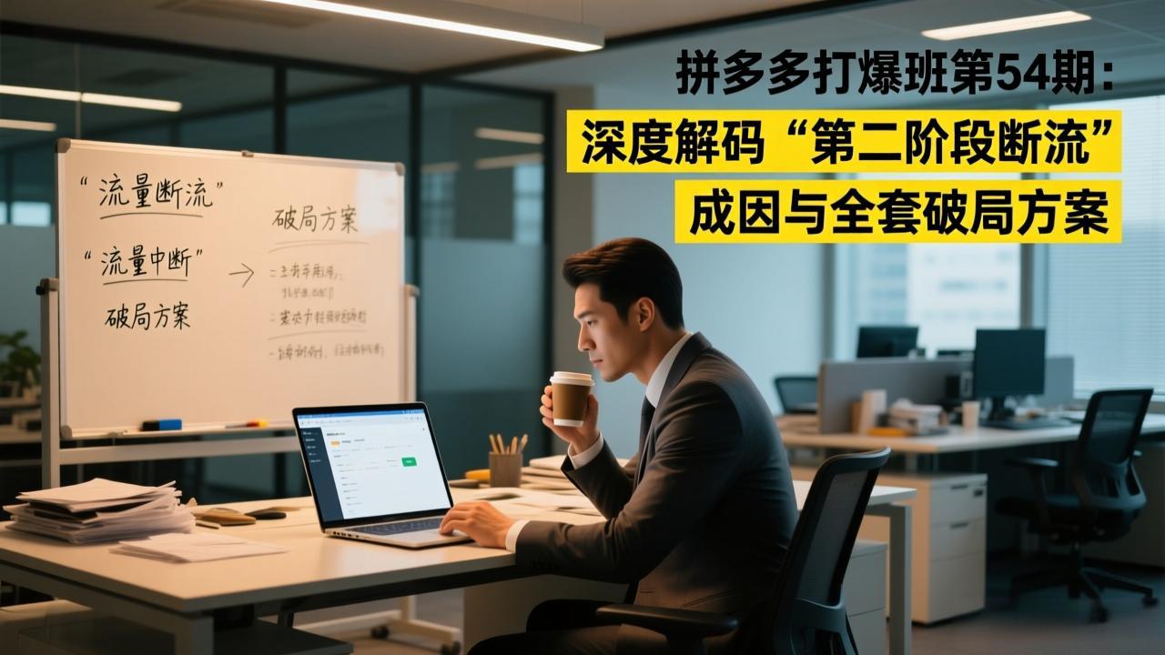 拼多多打爆班第54期：深度解码“第二阶段断流”成因与全套破局方案-禾谷轻创网