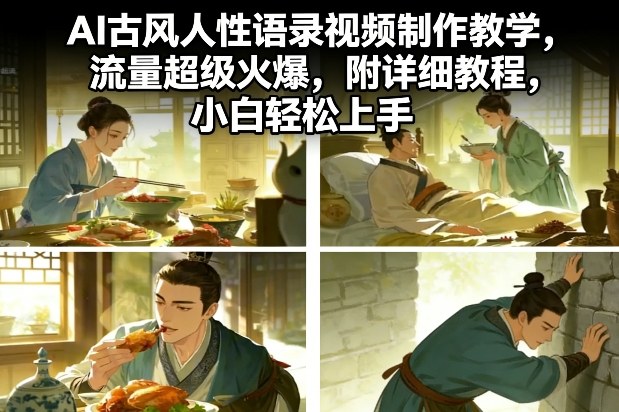 AI古风人性语录视频制作教学，流量超级火爆，附详细教程，小白轻松上手-禾谷轻创网