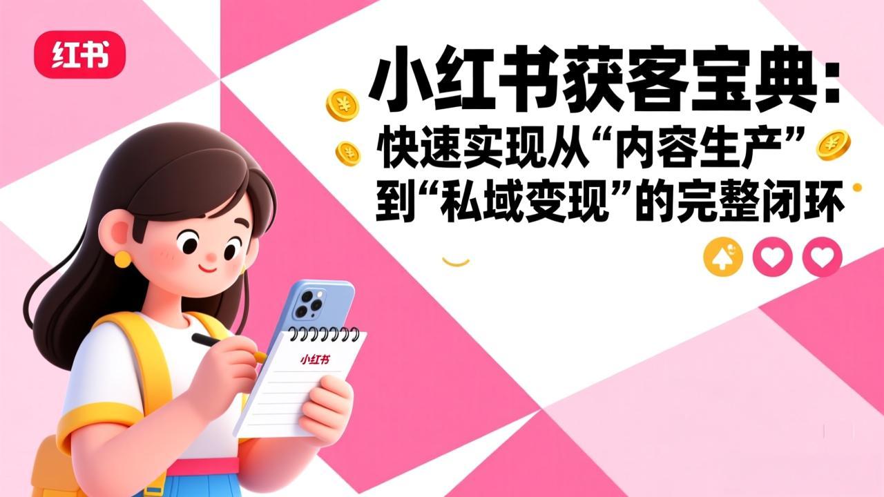 小红书获客宝典：快速实现从“内容生产”到“私域变现”的完整闭环-禾谷轻创网