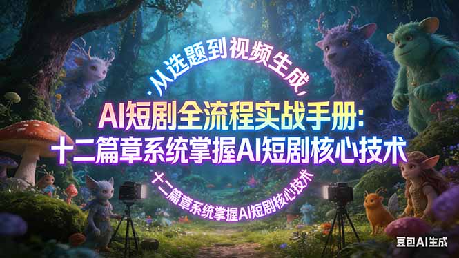 AI 短剧全流程实战手册：从选题到视频生成，十二篇章系统掌握 AI 短剧核心技术-禾谷轻创网