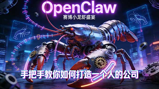 OpenClaw，小龙虾-从产品到爆款的成长之路，手把手教你如何打造一个人的公司-禾谷轻创网
