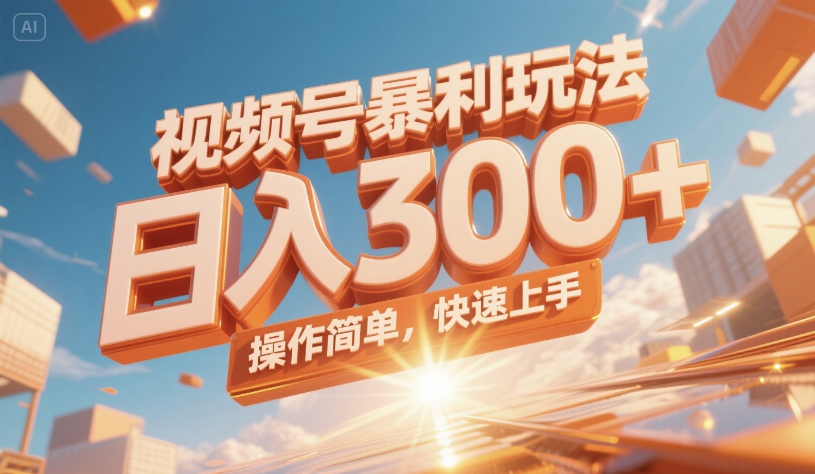 视频号暴利玩法，日入300+，操作简单，快速上手。-禾谷轻创网