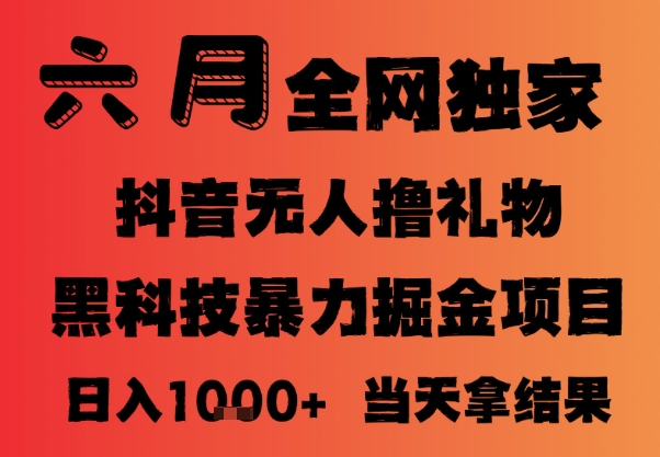 25年6月抖音无人直播最新暴力撸音浪掘金，小白可做，可批量矩阵放大，长期稳定日入1k+【揭秘】-禾谷轻创网