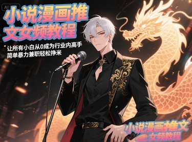 小说漫画推文女频教程，让所有小白从0成为行业内高手，简单暴力兼职轻松挣米-禾谷轻创网