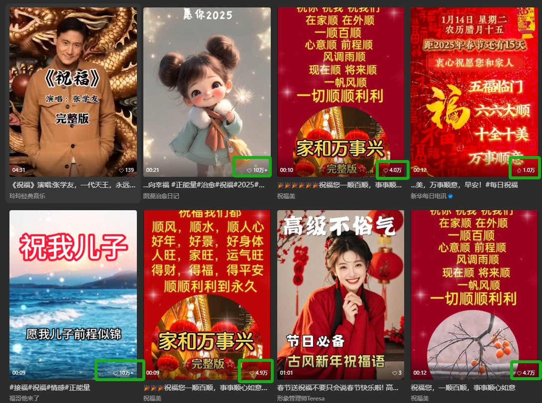 银发经济新年风口，儿女祝福视频爆火，一条作品上万播放，一定要抓住-禾谷轻创网