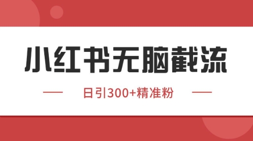 小红书只要你有同行就能获客，独家野路子获客玩法，暴力截流【揭秘】-禾谷轻创网