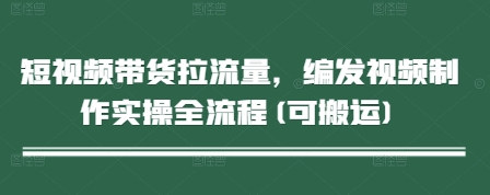 短视频带货拉流量，编发视频制作实操全流程(可搬运)-禾谷轻创网