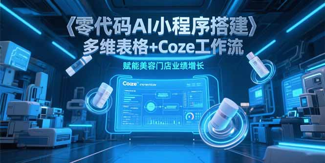 零代码AI小程序搭建，多维表格+Coze工作流，赋能美容门店业绩增长-禾谷轻创网