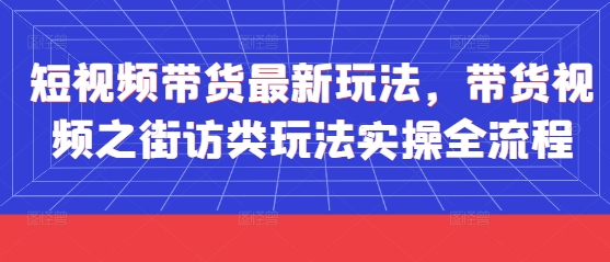短视频带货最新玩法，带货视频之街访类玩法实操全流程-禾谷轻创网