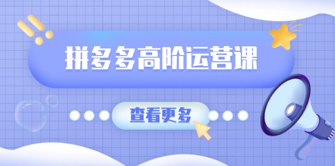 拼多多高阶运营课：极致群爆款玩法，轻付费无尽复制，打造单品爆款之路-禾谷轻创网