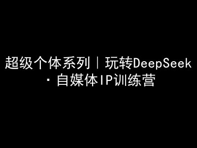 超级个体系列，玩转DeepSeek·自媒体IP训练营，deepseek教程-禾谷轻创网