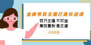 金牌带货主播打造实战课：百万主播 不可追，高效复制 是王道（10节课）-禾谷轻创网