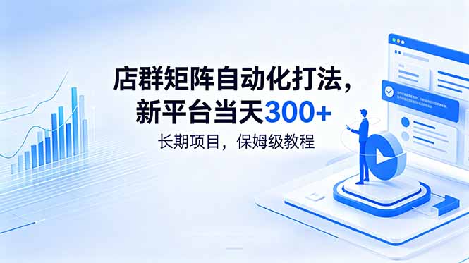 店群矩阵自动化打法，新平台当天300+，长期项目，保姆级教程-禾谷轻创网