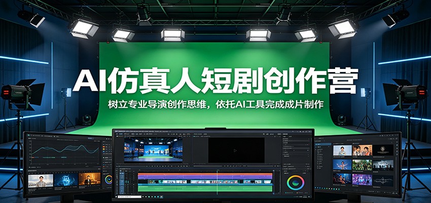 AI仿真人短剧创作营：树立专业导演创作思维，依托AI工具完成成片制作-禾谷轻创网