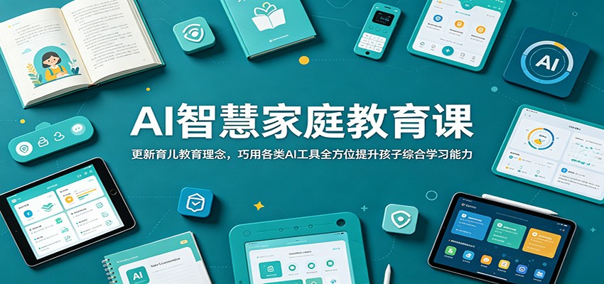 AI智慧家庭教育课：更新育儿教育理念，巧用各类AI工具全方位提升孩子综合学习能力-禾谷轻创网