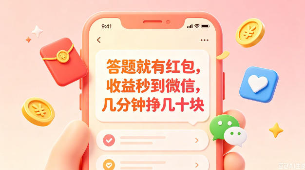 答题就有红包，收益秒到微信，几分钟挣几十块，学生党上班族宝妈都可以玩【揭秘】-禾谷轻创网