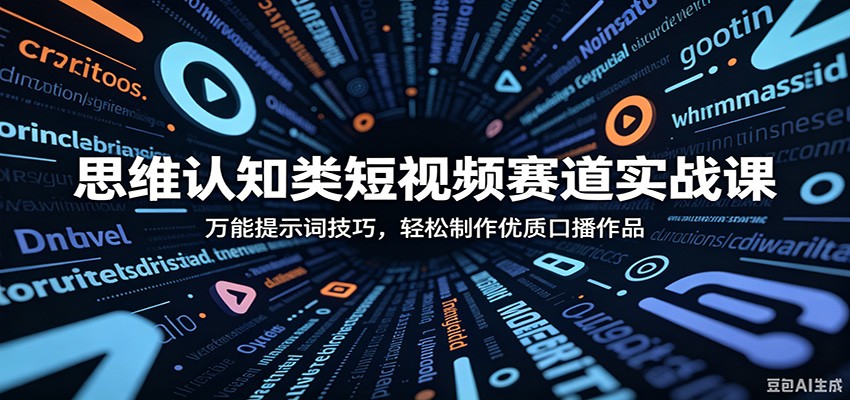 思维认知类短视频赛道实战课：万能提示词技巧，轻松制作优质口播作品-禾谷轻创网