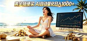 黄金随便买？AI自动外汇量化交易 在家当皇帝 日入1000+-禾谷轻创网