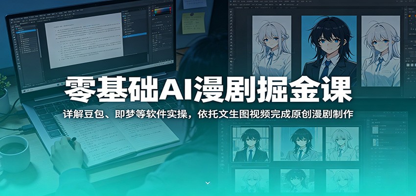 零基础AI漫剧掘金课：详解豆包、即梦等软件实操，依托文生图视频完成原创漫剧制作-禾谷轻创网