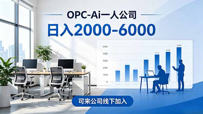 2026创业新风口—OPC一人公司模式震撼首发！日收益2000-6000+，项目绿色长久，安全稳健，合…-禾谷轻创网