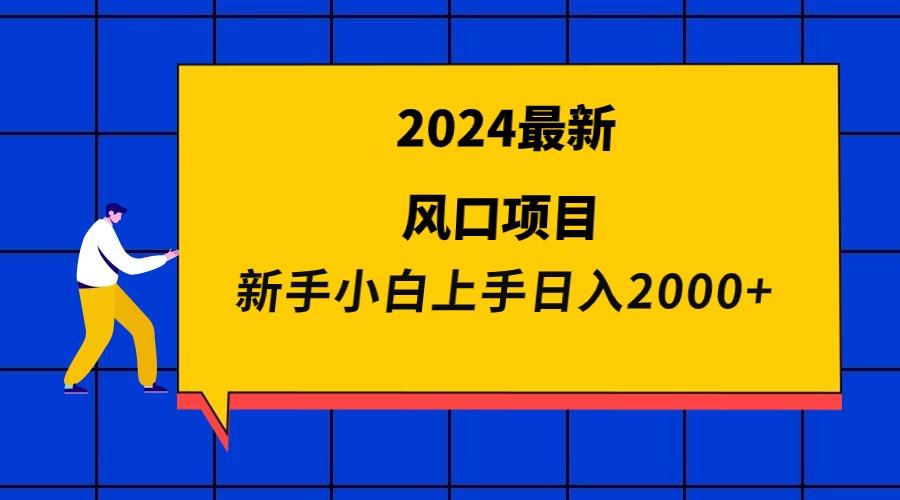 (9483期)2024最新风口项目 新手小白日入2000+-禾谷轻创网