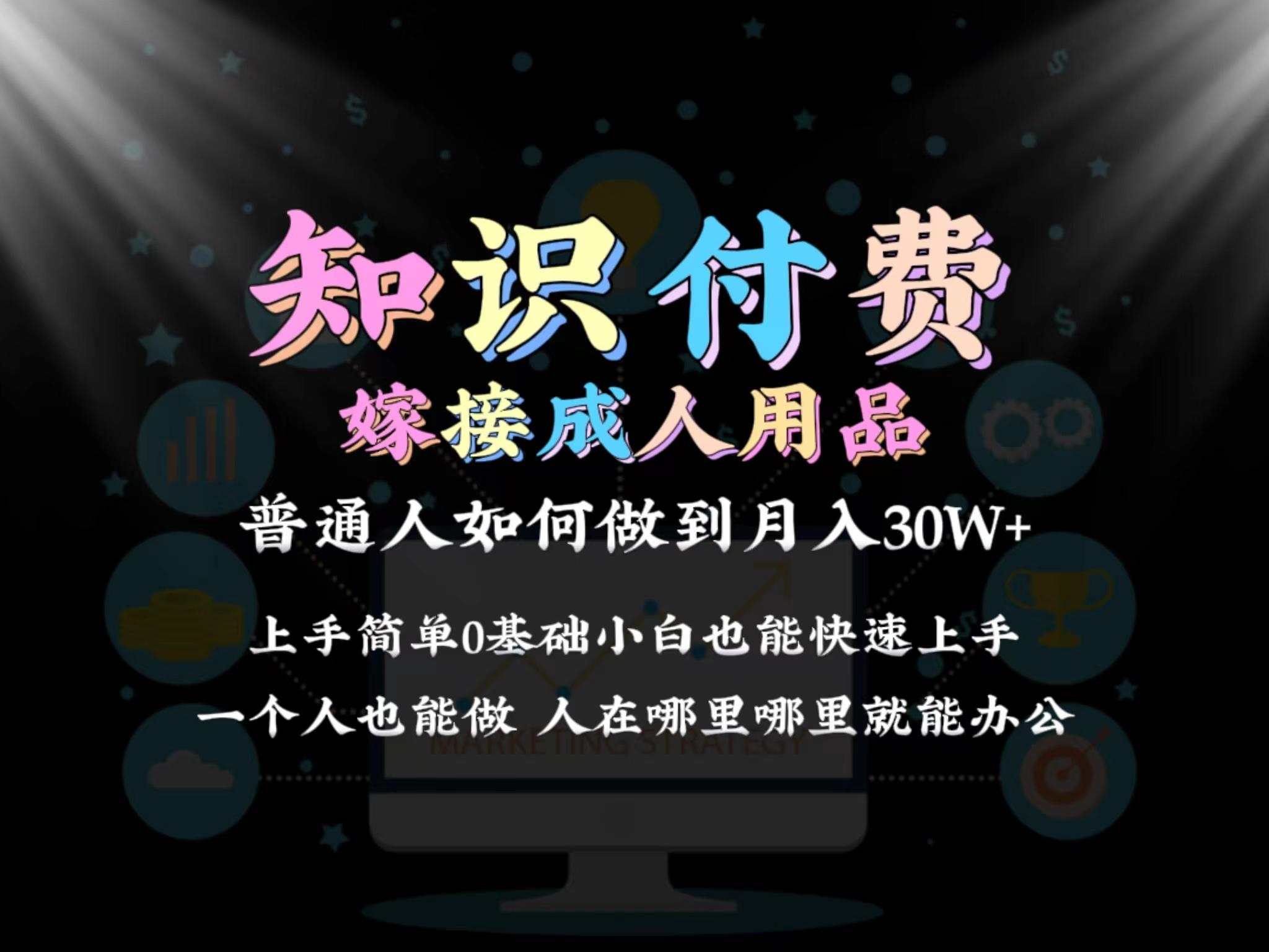 2024普通人做知识付费结合成人用品如何实现单月变现30w 保姆教学1.0-禾谷轻创网