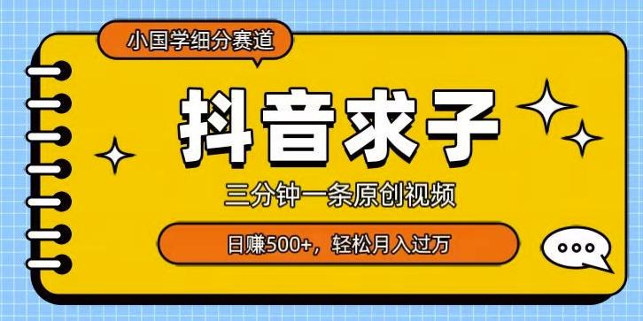 小国学细分赛道，三分钟一条原创视频，日赚500+，可矩阵复制-禾谷轻创网