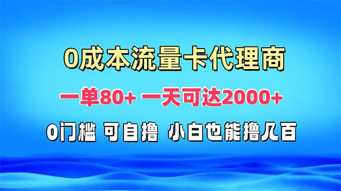 免费流量卡代理一单80+ 一天可达2000+-禾谷轻创网