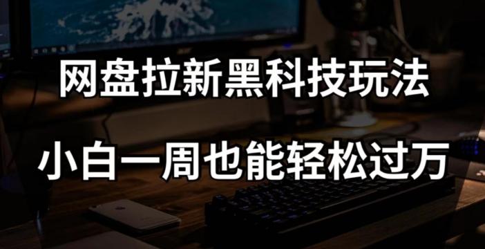 网盘拉新黑科技玩法，小白一周也能轻松过万【全套视频教程+黑科技】【揭秘】-禾谷轻创网