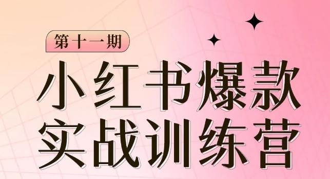 小红书博主爆款训练营第11期，手把手教你从0-1做小红书，从定位到起号到变现-禾谷轻创网