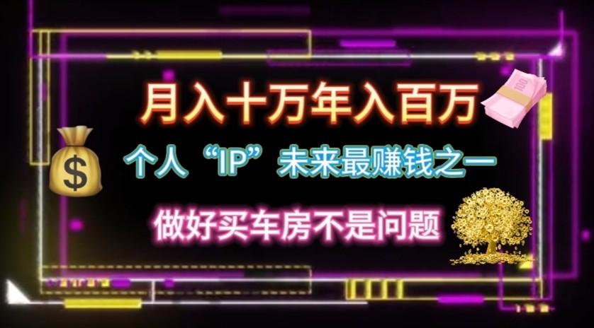 个人“ip”月入10w，年入100w-禾谷轻创网