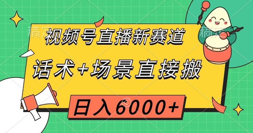 视频号直播新赛道，话术+场景直接搬，日入6000+【揭秘】-禾谷轻创网