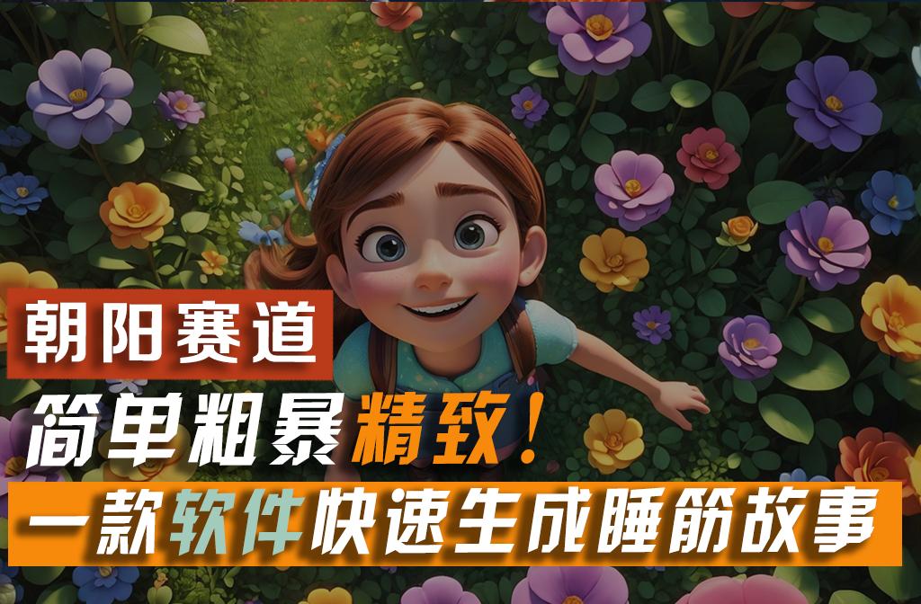 利用一款软件5分钟一条爆款睡筋故事，简单粗暴精致！小白月入2w+-禾谷轻创网