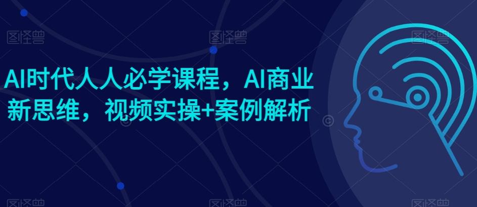 AI时代人人必学课程，AI商业新思维，视频实操+案例解析【赠AI商业爆款案例】-禾谷轻创网