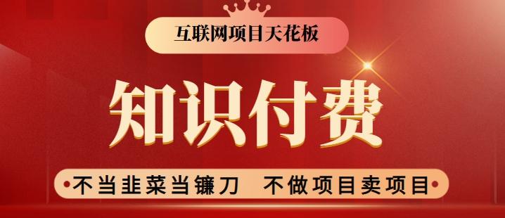 2024互联网项目天花板，新手小白也可以通过知识付费月入10W，实现财富自由【揭秘】-禾谷轻创网