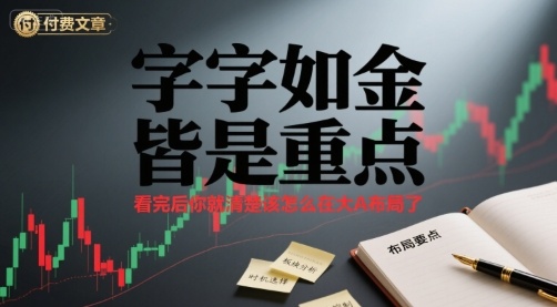 付费文章：字字如金 皆是重点， 看完后 你就清楚该怎么在大A布局了-禾谷轻创网